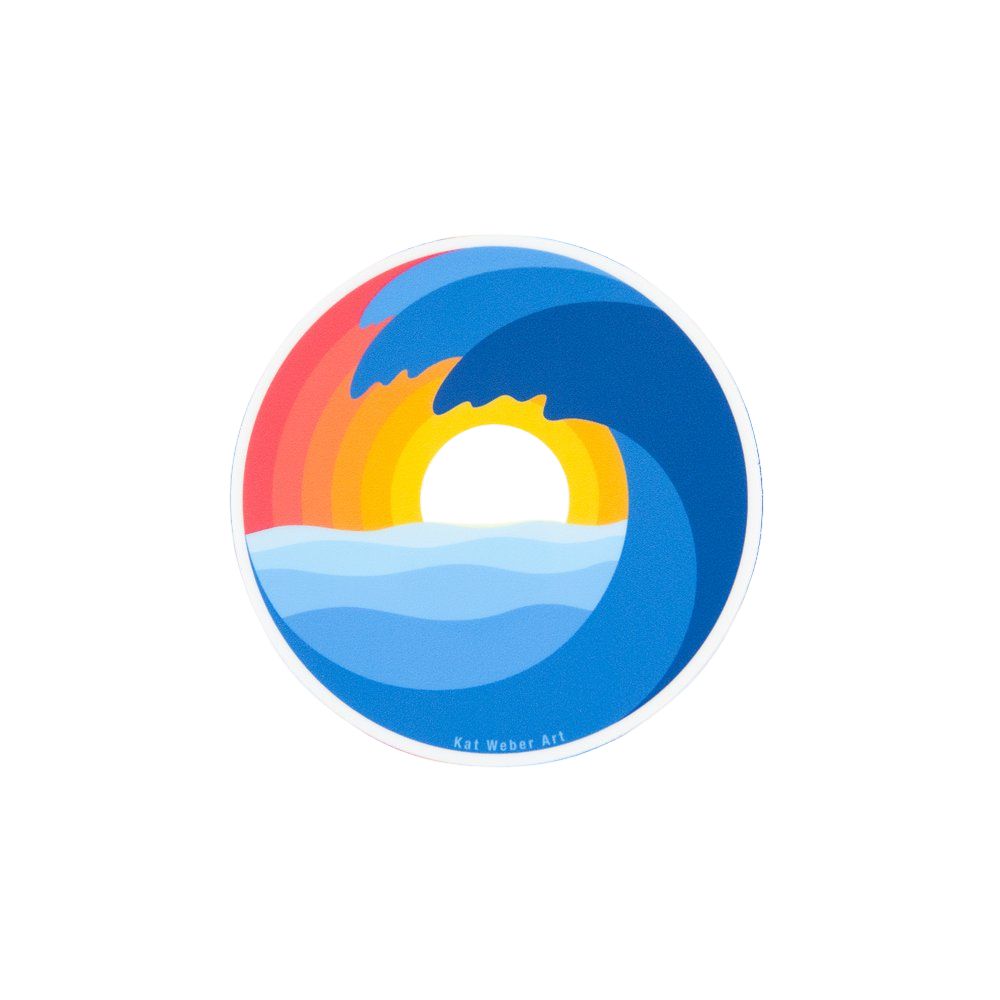 Vinyl Stickers by Kat Weber Art - Wave